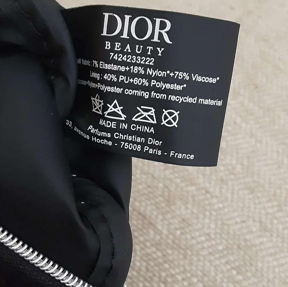 Dior Beauty Black Neoprene Cosmetic bag